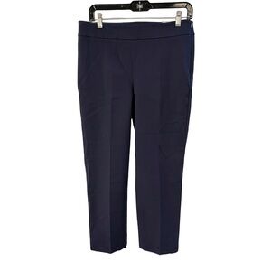 NWT Talbots Chatham Crop Pants Size 6 Navy Blue Business Casual Summer Capri